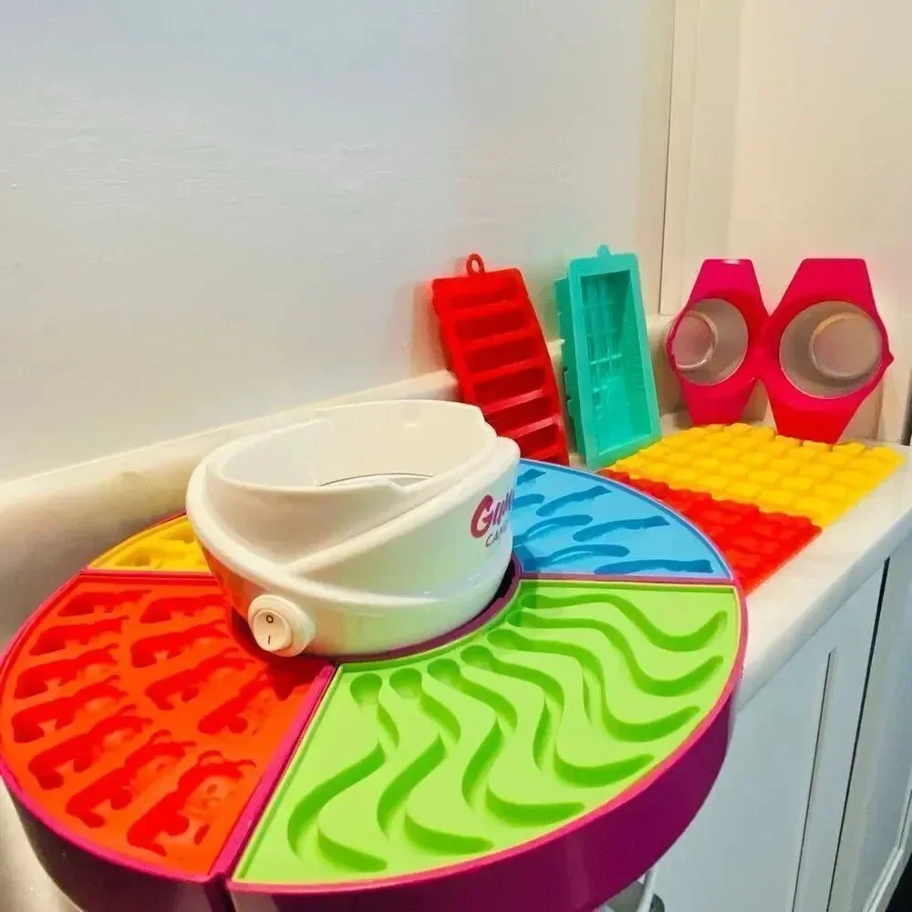 Nostalgia Gummy Candy Making Kit With 4 Silicone Mold Trays Bundle Multicolor OS